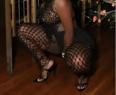 Botas por encima de la rodilla de gladiador de red de malla