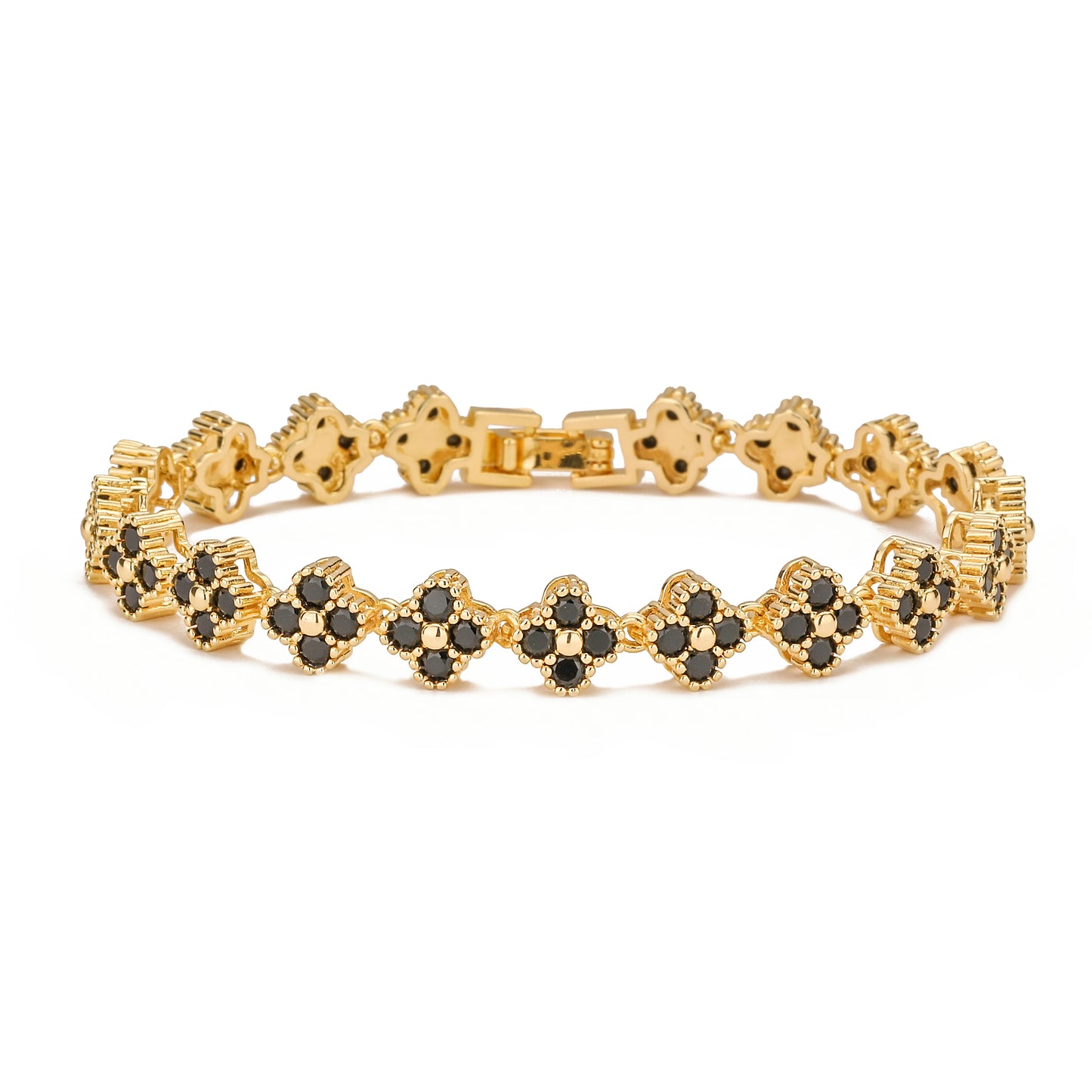 Conjunto de joyería de pulsera y collar de flores