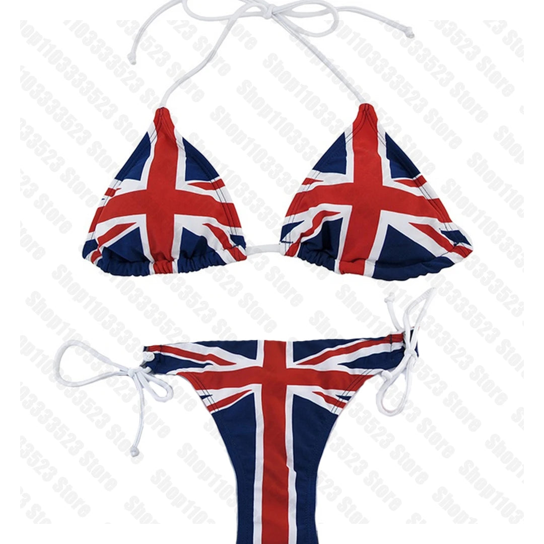 Bikini estético de verano para mujer, traje de baño para nadar, bikini gótico Punk Y2k con estampado, bikini Sexy Vintage Emo para chicas, bikini Sexy de los años 90