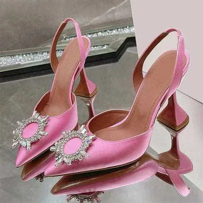 Tacones altos de seda