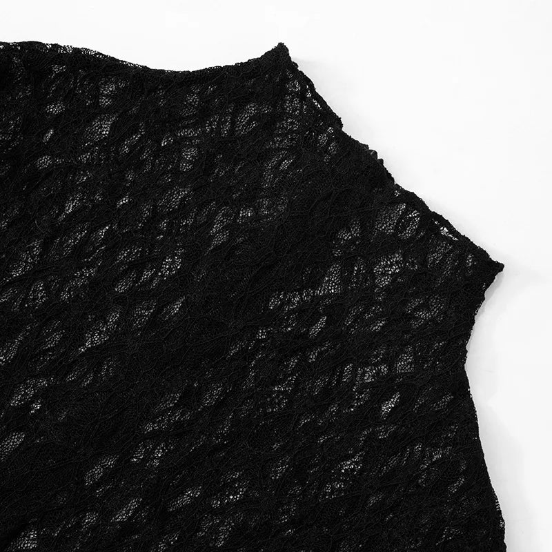 Enterizo transparente de encaje