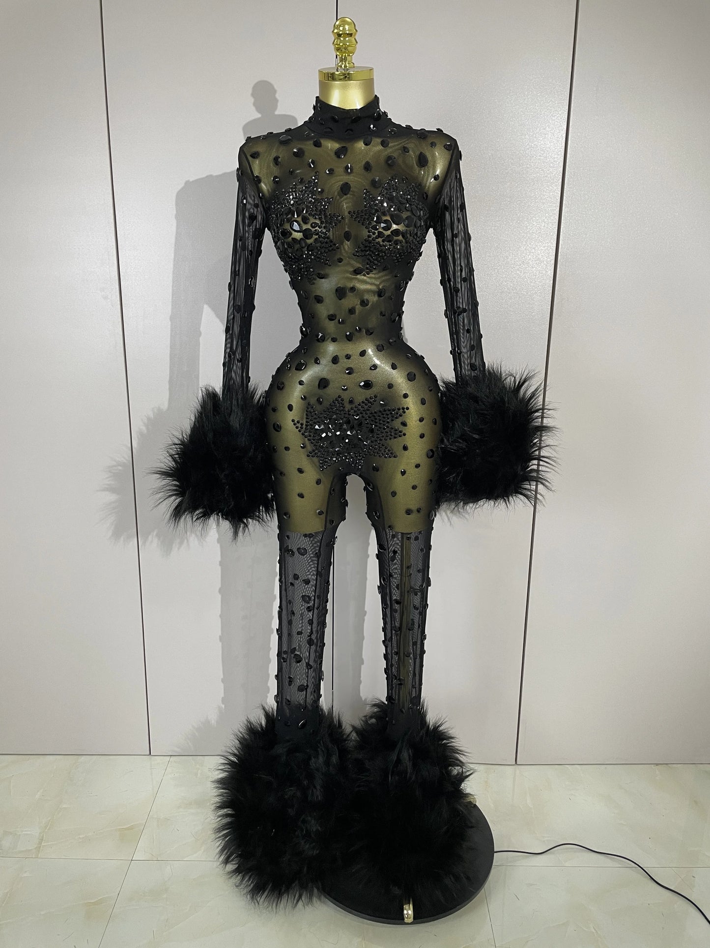 Enterizo de lujo diamante negro