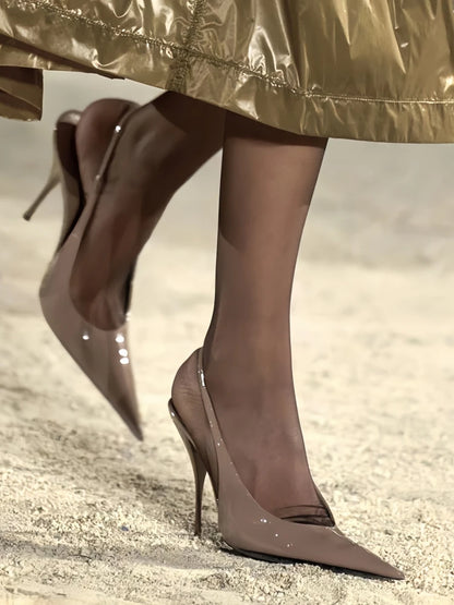 Tacones huecas sexis de alta calidad con espalda puntiaguda