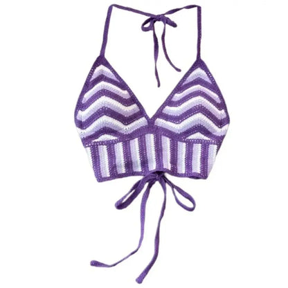 Top con rallas bordado lipzy