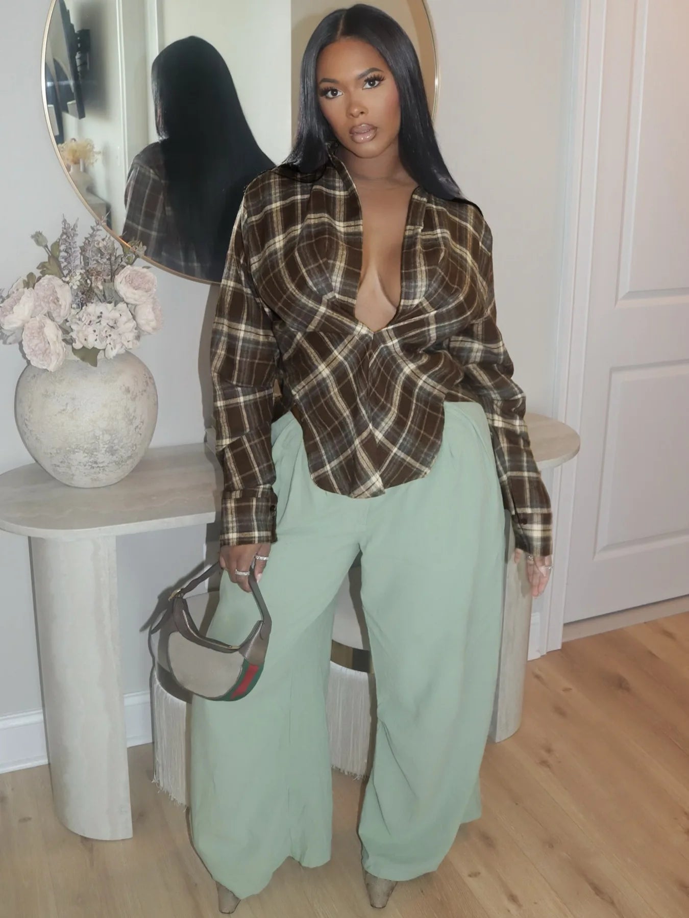 top camisa de rallas sltra