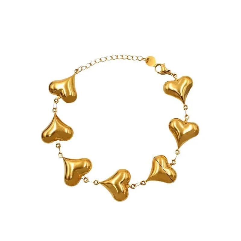 Pulseras de corazones múltiples para mujer