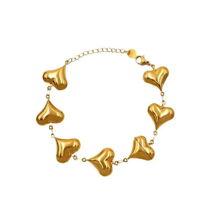 Pulseras de corazones múltiples para mujer