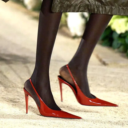 Tacones huecas sexis de alta calidad con espalda puntiaguda