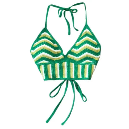 Top con rallas bordado lipzy