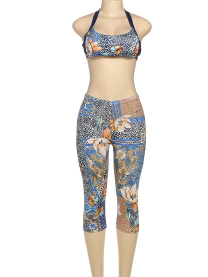 Conjunto de 2 piezas con estampado colorido