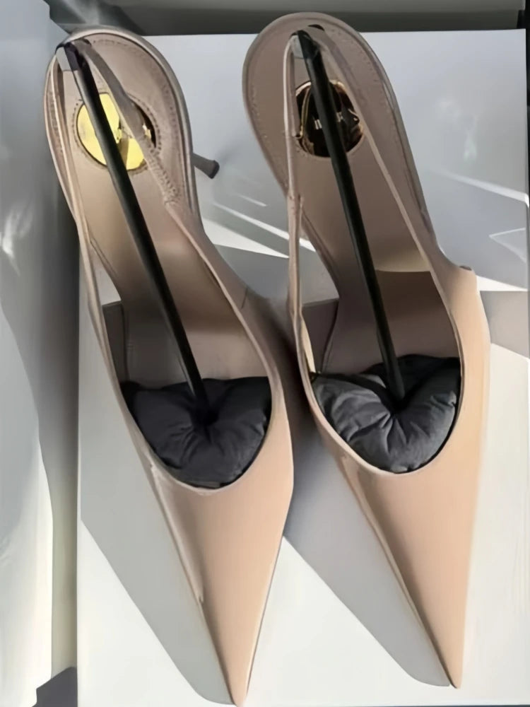 Tacones huecas sexis de alta calidad con espalda puntiaguda