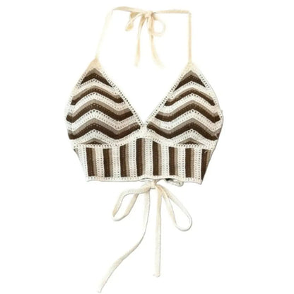 Top con rallas bordado lipzy