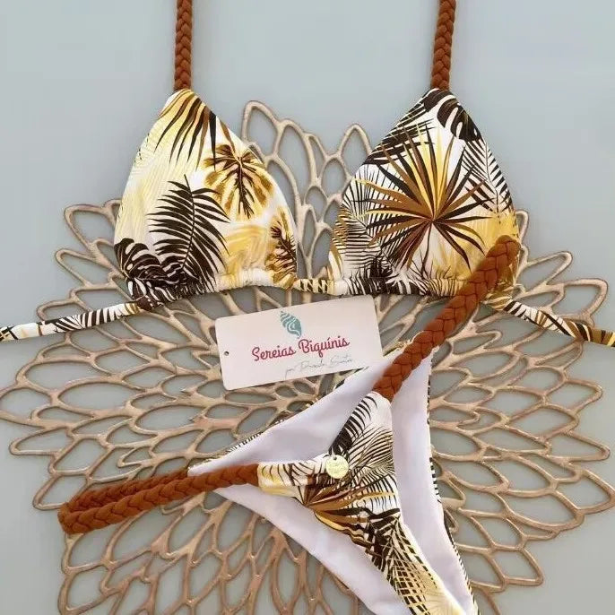 Bikini de cintura alta, traje de baño Sexy con Tanga, conjunto de Bikini con estampado de cebra, traje de baño brasileño para mujer, nuevo Bikini, traje de baño para mujer