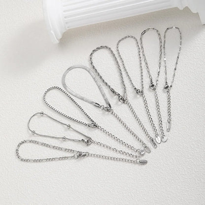 Pulsera de cadena color plateado