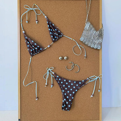 Microbikini traje de baño Sexy tema floral