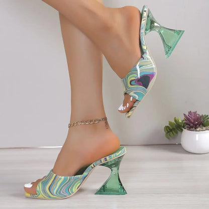 tacones altos, sandalias versátiles a la moda para mujer zapatillas clásicas