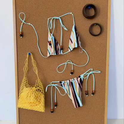 Microbikini traje de baño Sexy tema floral