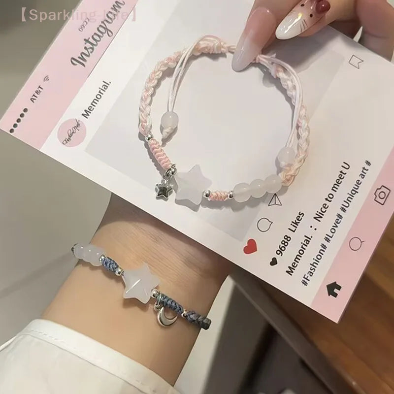 Pulsera tejida a mano con estrella