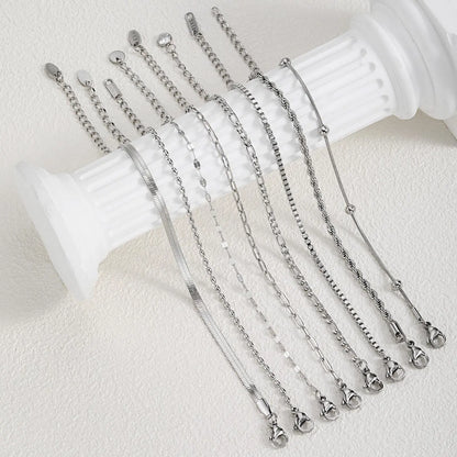 Pulsera de cadena color plateado