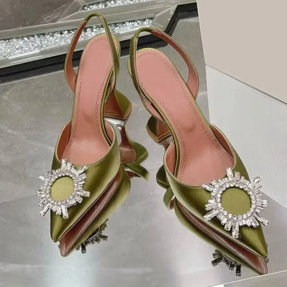 Tacones altos de seda