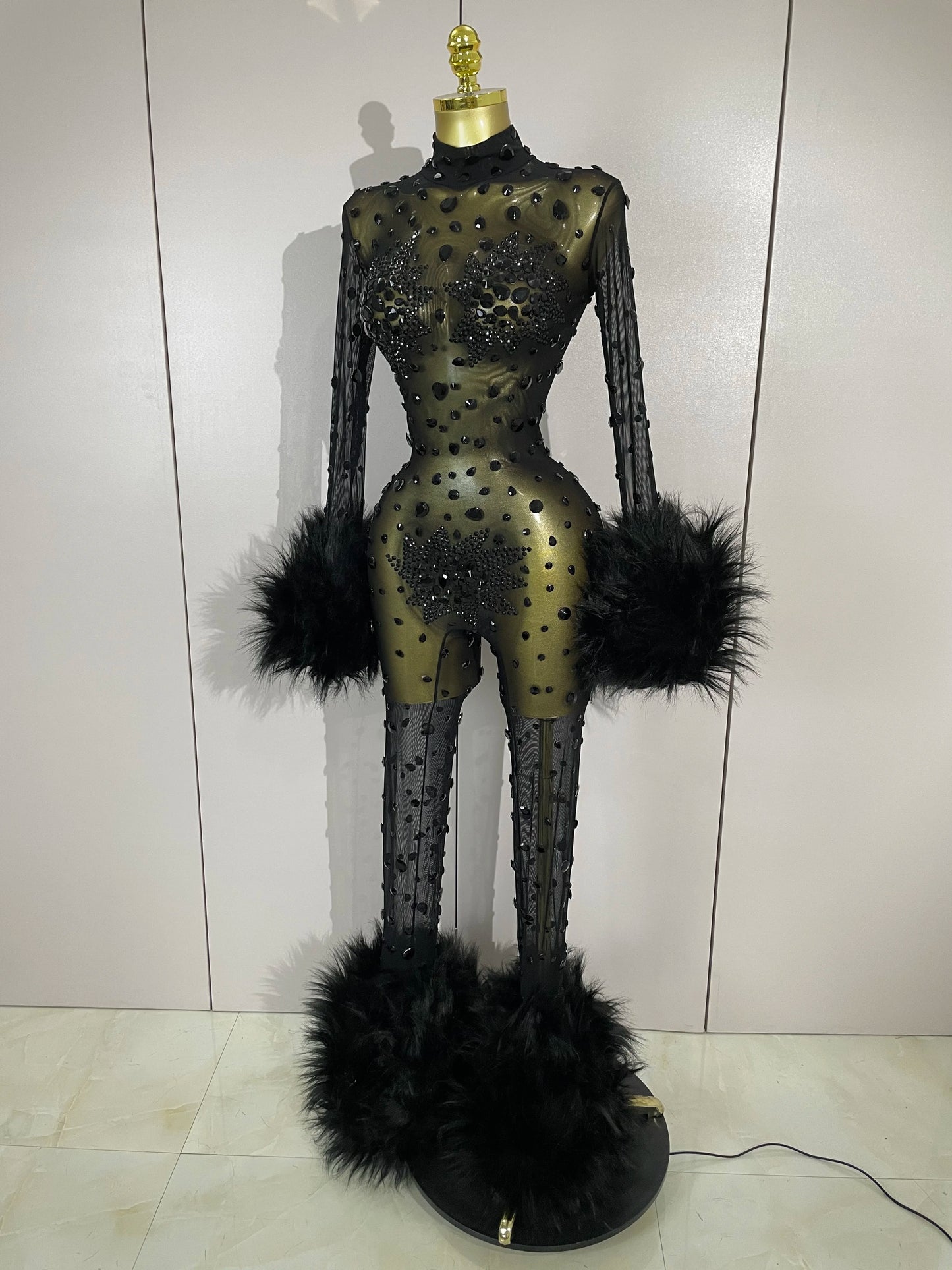 Enterizo de lujo diamante negro