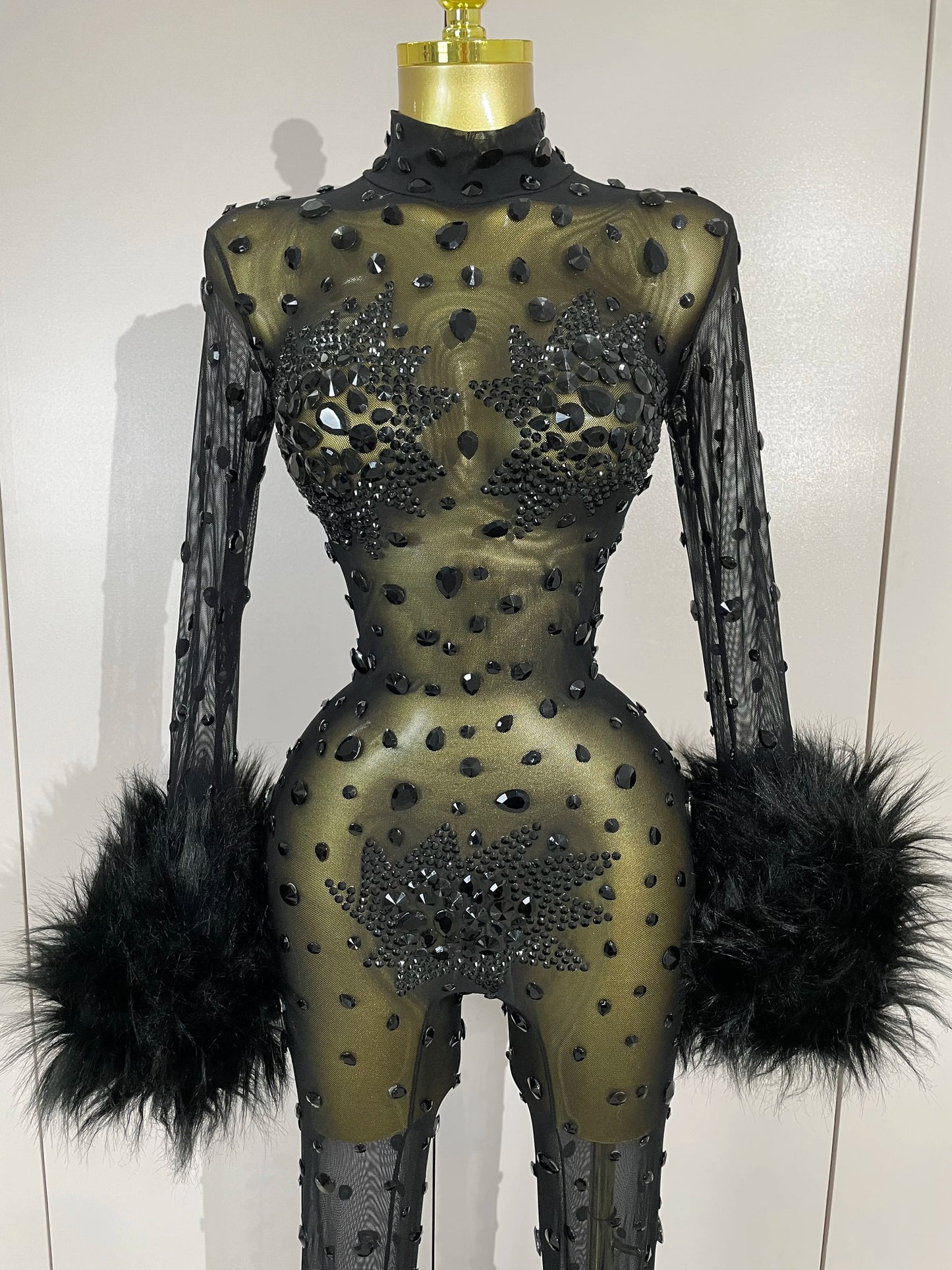 Enterizo de lujo diamante negro