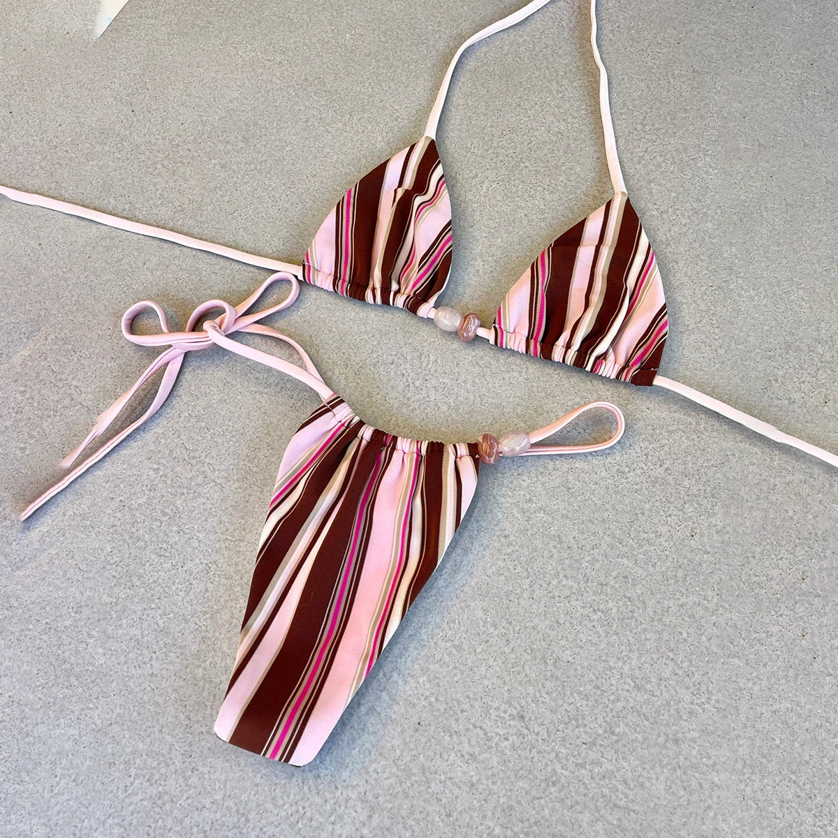 Microbikini traje de baño Sexy tema floral