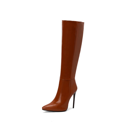 Botas elásticas de charol de lujo, zapatos de diseñador