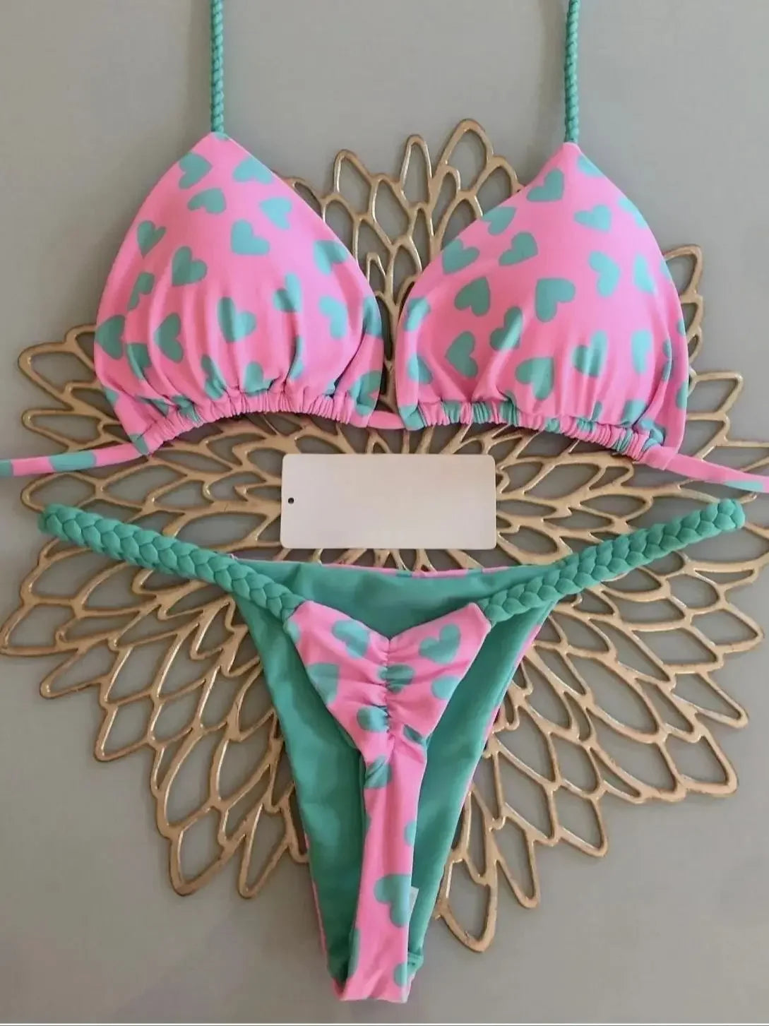2024 bikini sexy para mujer, bikini triangular brasileño, traje de baño push-up, bikini de playa