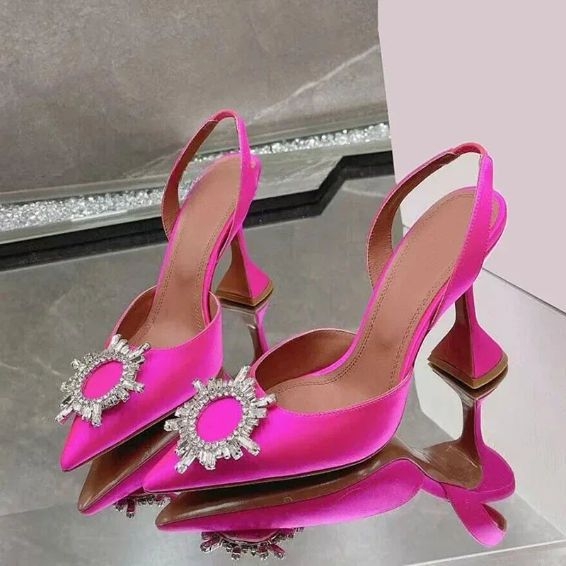 Tacones altos de seda