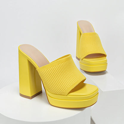 zapatillas de tacon cuadrado mascard