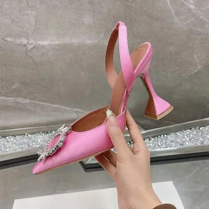 Tacones altos de seda