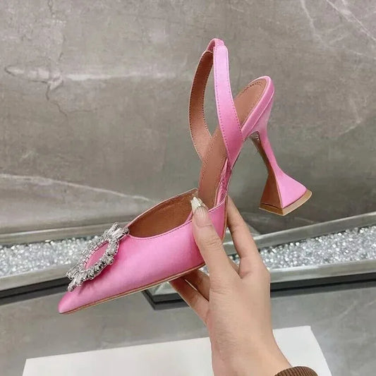 Tacones altos de seda