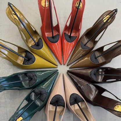 Tacones huecas sexis de alta calidad con espalda puntiaguda