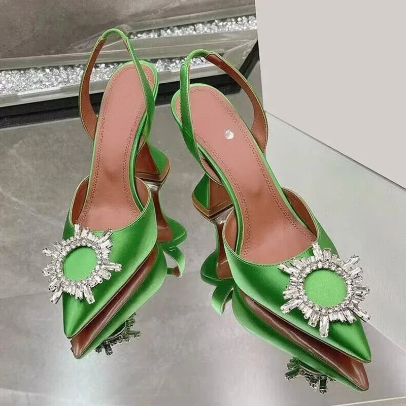 Tacones altos de seda