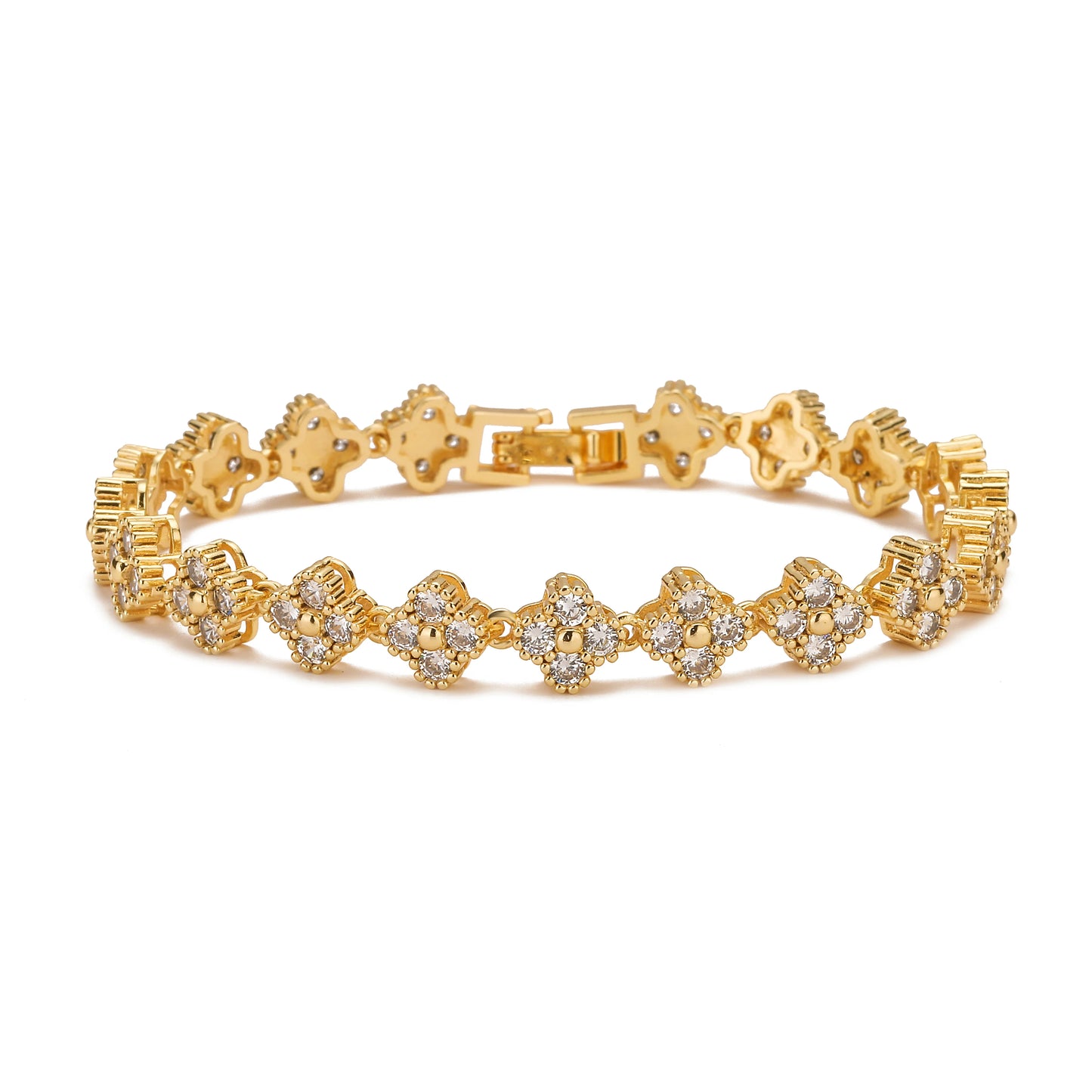 Conjunto de joyería de pulsera y collar de flores