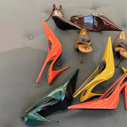 Tacones huecas sexis de alta calidad con espalda puntiaguda