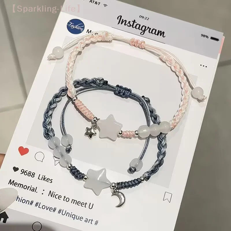 Pulsera tejida a mano con estrella