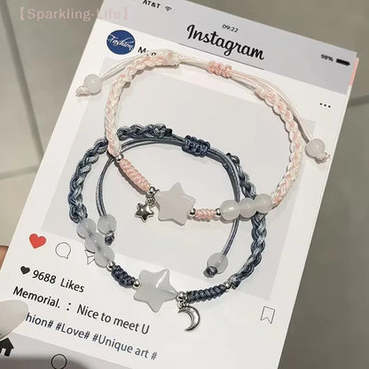Pulsera tejida a mano con estrella