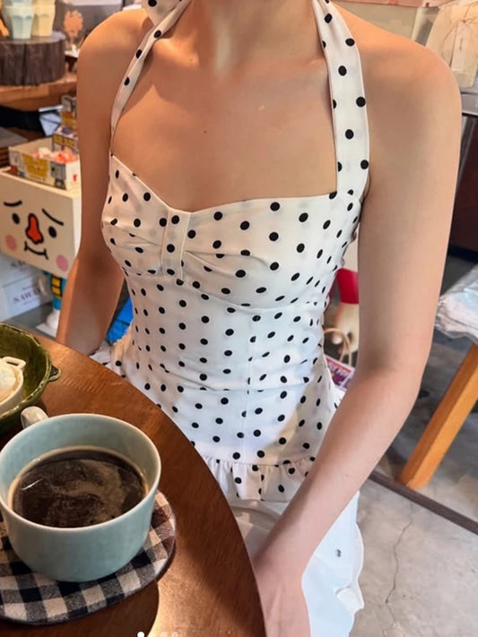 Top con estampado de lunares