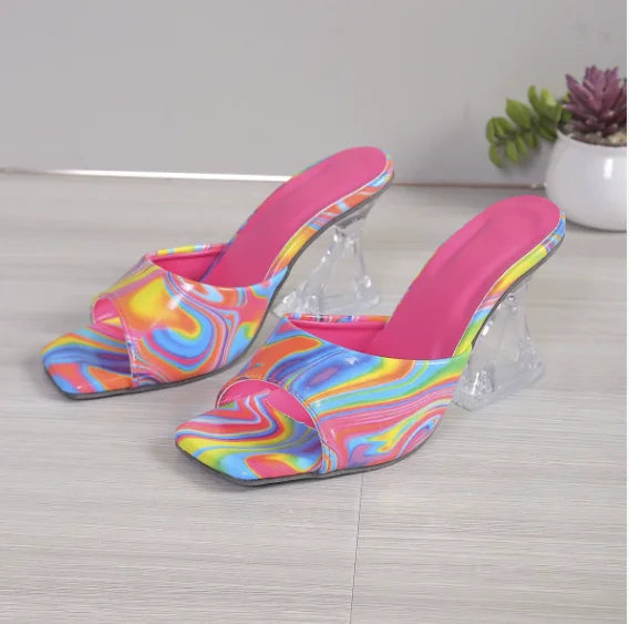 tacones altos, sandalias versátiles a la moda para mujer zapatillas clásicas