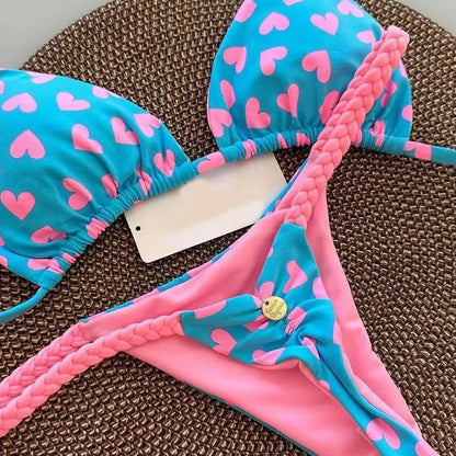 Bikini de cintura alta, traje de baño Sexy con Tanga, conjunto de Bikini con estampado de cebra, traje de baño brasileño para mujer, nuevo Bikini, traje de baño para mujer
