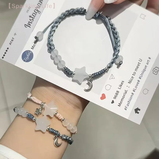 Pulsera tejida a mano con estrella