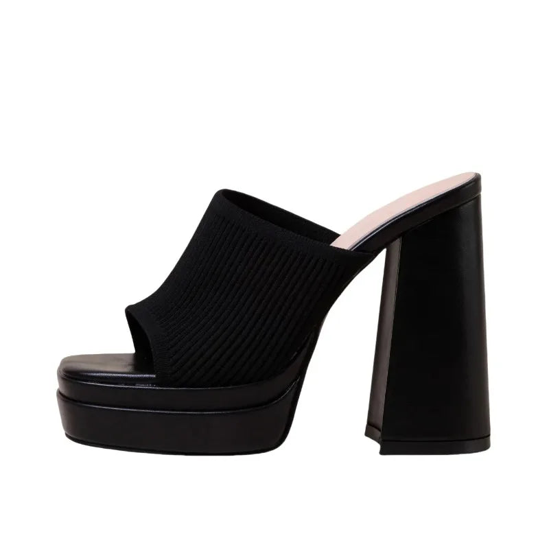 zapatillas de tacon cuadrado mascard