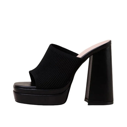 zapatillas de tacon cuadrado mascard