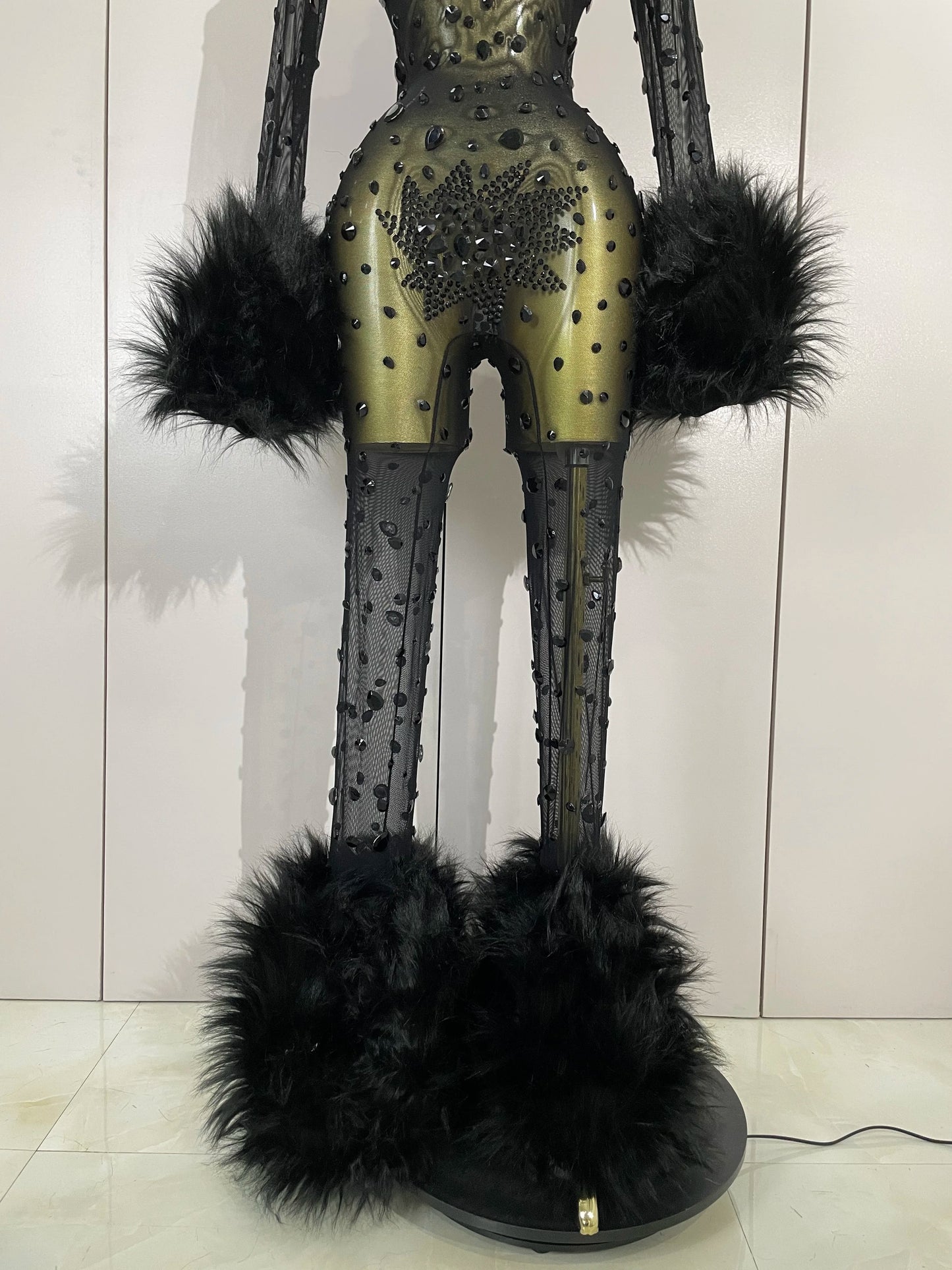 Enterizo de lujo diamante negro