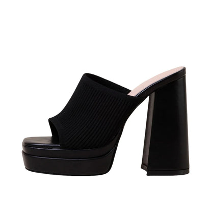 zapatillas de tacon cuadrado mascard